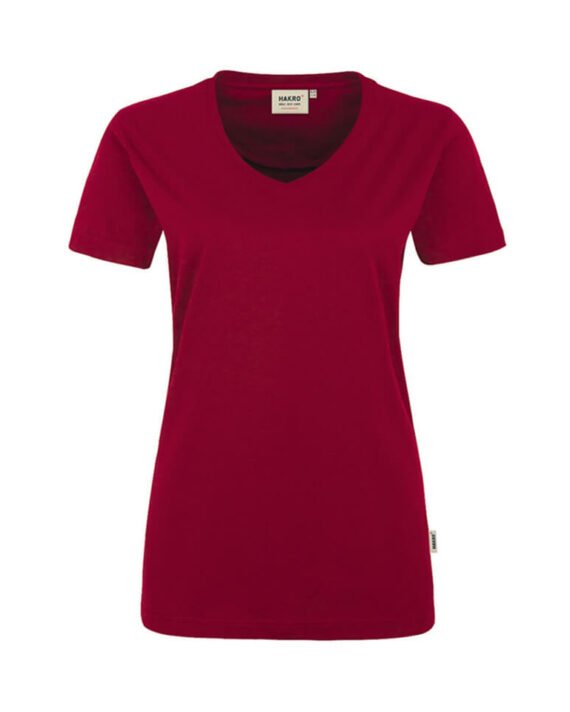 T-Shirt Hakro Performance weinrot Damen 1.jpg