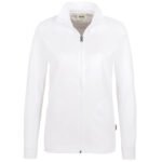 Sweatjacke Hakro Interlockjacke weiss Damen 1.jpg