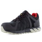 Reebok Sicherheitschuh IB1050 Trailgrip Safety Low mit Sicherheitsklasse S3 in schwarz rot Ansicht von schräg links