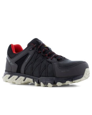 Reebok Sicherheitschuh IB1050 Trailgrip Safety Low mit Sicherheitsklasse S3 in schwarz rot Ansicht von schräg rechts