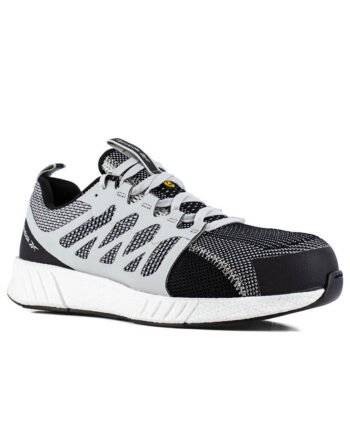 Reebok Sicherheitschuh IB1072 Fusion Flexweave Safety mit Sicherheitsklasse S1P in schwarz grau Ansicht von schräg rechts