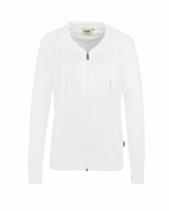 Sweatjacke Hakro College weiss Damen 1.jpg