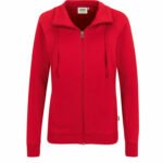 Sweatjacke Hakro College rot Damen 1.jpg