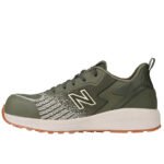 New Balance Sicherheitsschuh Speedware mit Sicherheitsklasse S1P in olive weiß Ansicht von links