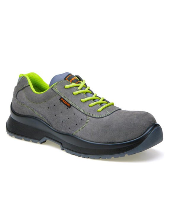 Pezzol-Sicherheitschuh-Malbek-S1P-grau-gelb-Ansicht-schraeg-rechts