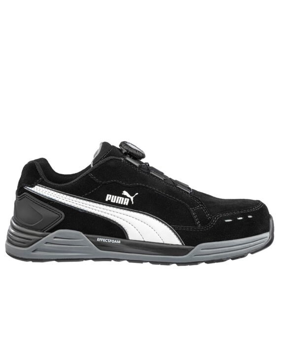 Puma-Sicherheitsschuh-Airtwist-Disc-Low-S3-schwarz-Herren-Seitenansicht rechts