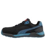 Puma-Sicherheitsschuh-Frontside-Low-S1P-schwarz-blau-Ansicht-links