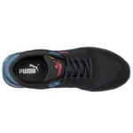 Puma-Sicherheitsschuh-Frontside-Low-S1P-schwarz-blau-Ansicht-oben