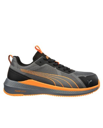 Puma-Sicherheitsschuh-Slide-Low-S1P-grau-orange-Damen und Herren-Seitenansicht rechts