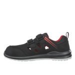 Albatros-Sicherheitsschuh-Clifton-Air-S1-schwarz-rot-Ansicht-links