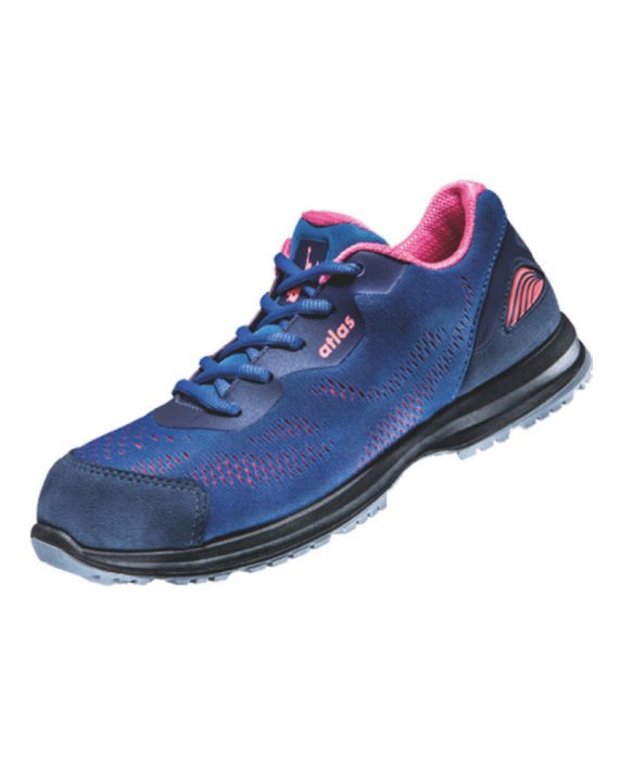 Atlas-Sicherheitsschuh-GX-105-S1P-blau-pink-Ansicht-schraeg-links